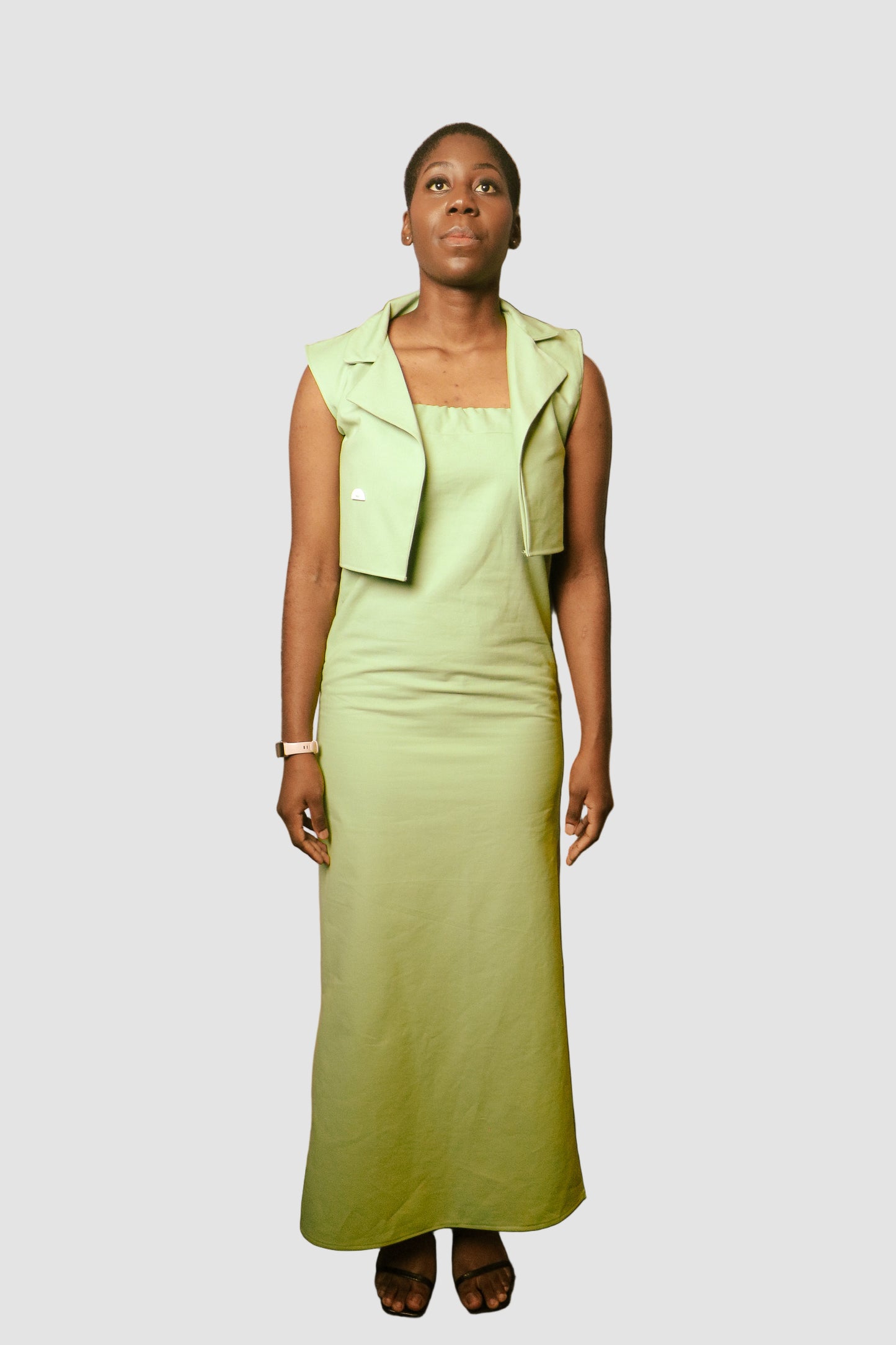 Olive Green Cotton Blazer