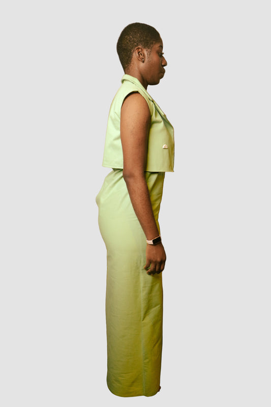 Olive Green Cotton Blazer