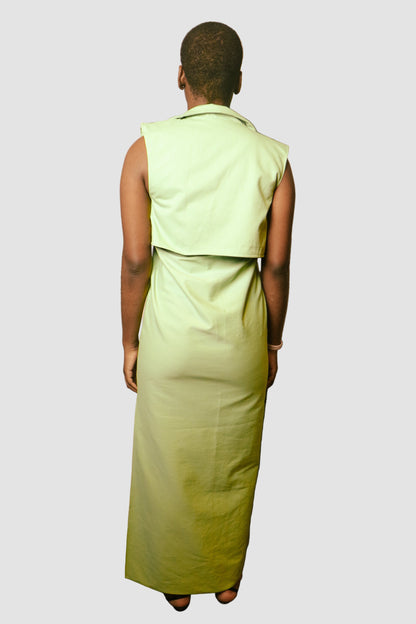 Olive Green Cotton Blazer